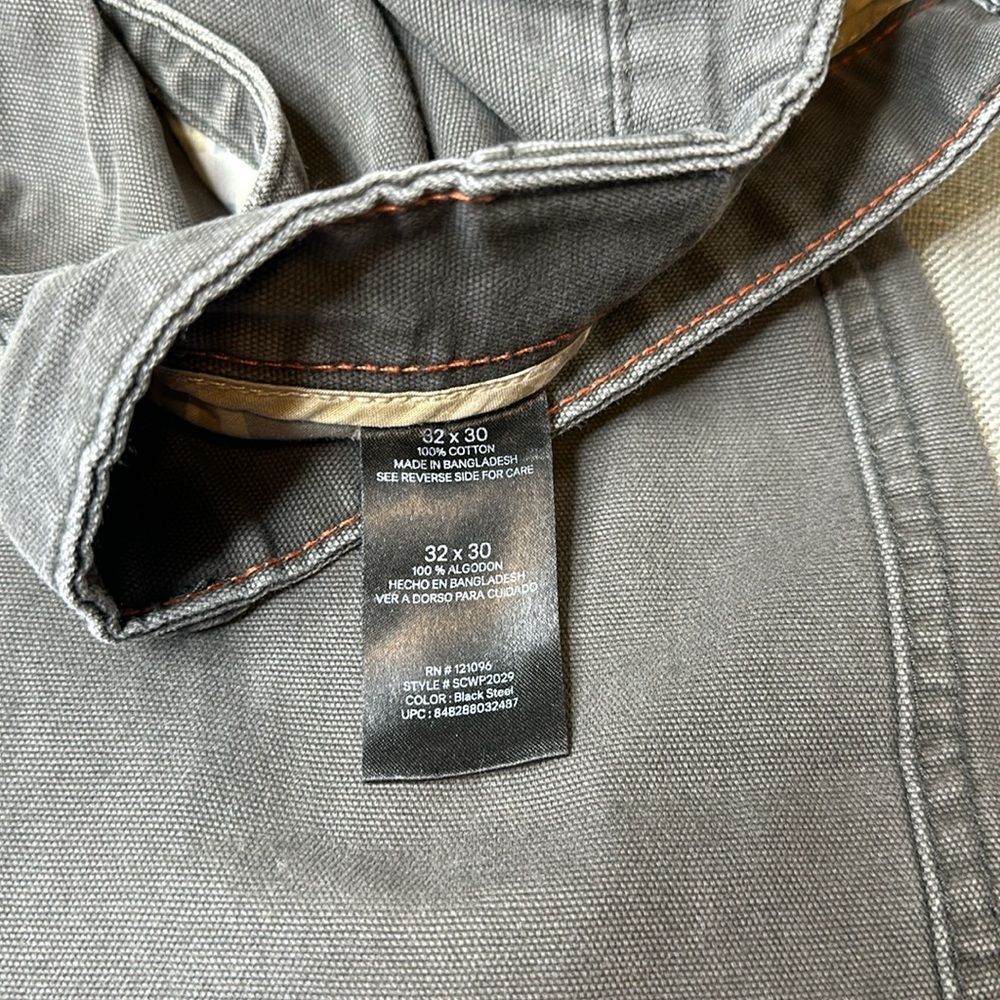 Weatherproof Pants 32 x 30 Black Steel Chino Fade *Distressed* Flap Pockets - Picture 9 of 10